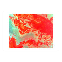 Sea Green And Coral (Print Only)