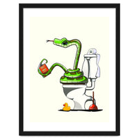 Snake on the Toilet, funny Bathroom humour