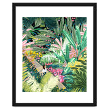 Bohemian Jungle, Tropical Botanical Nature Illustration, Forest Solo Travel Plants Painting thumbnail