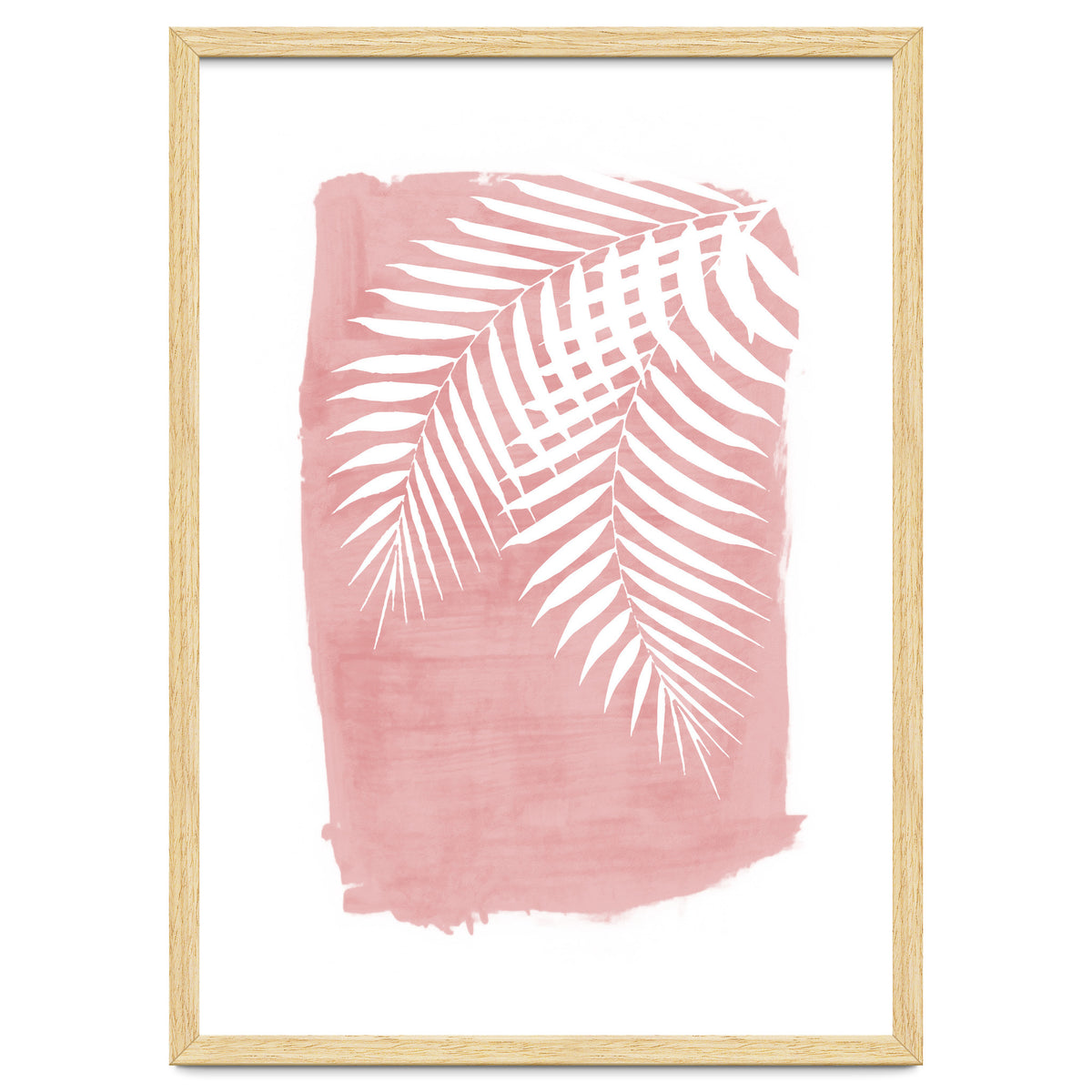 Palm Leaves On Pink