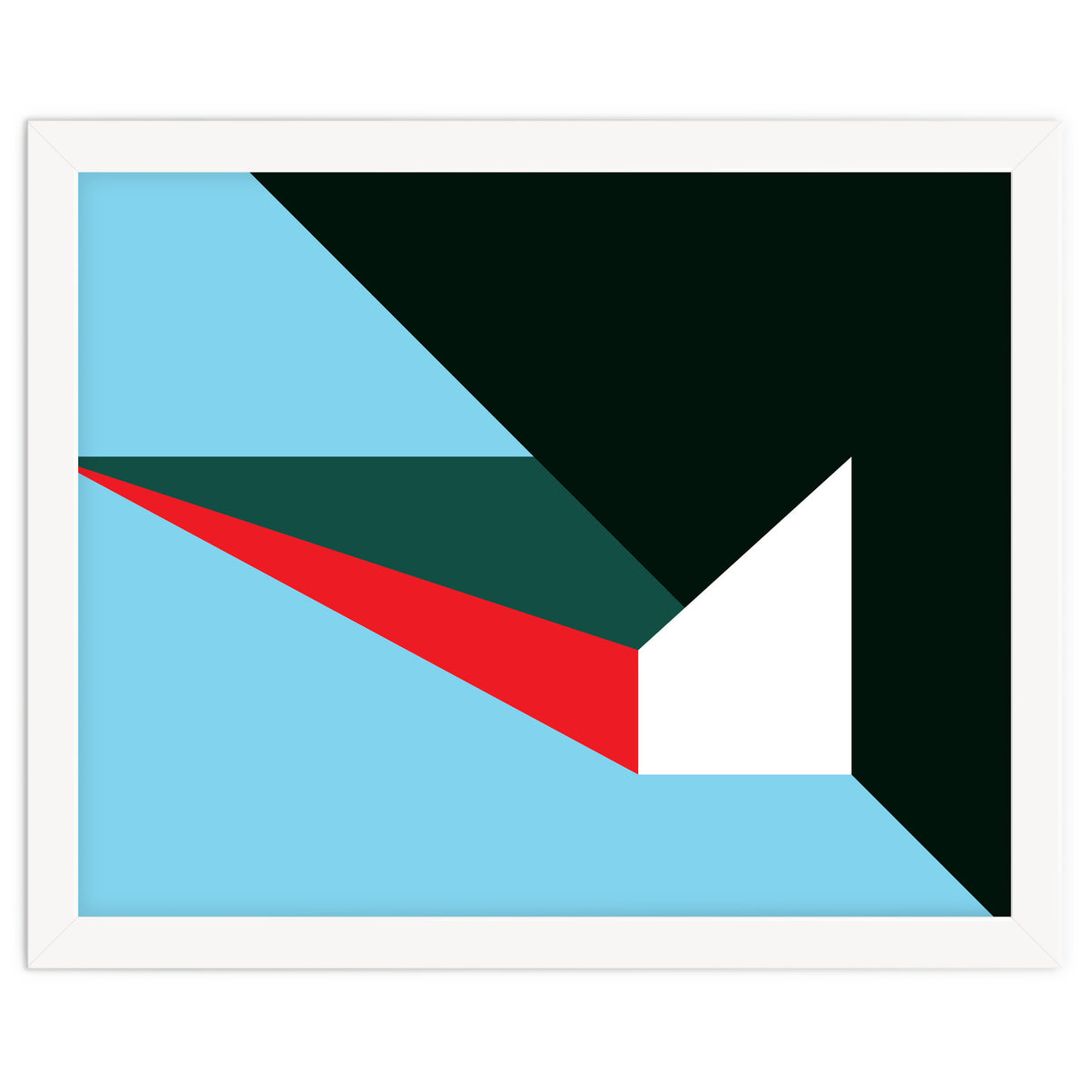 Geometric Shapes No. 45 - red, blue, green & black