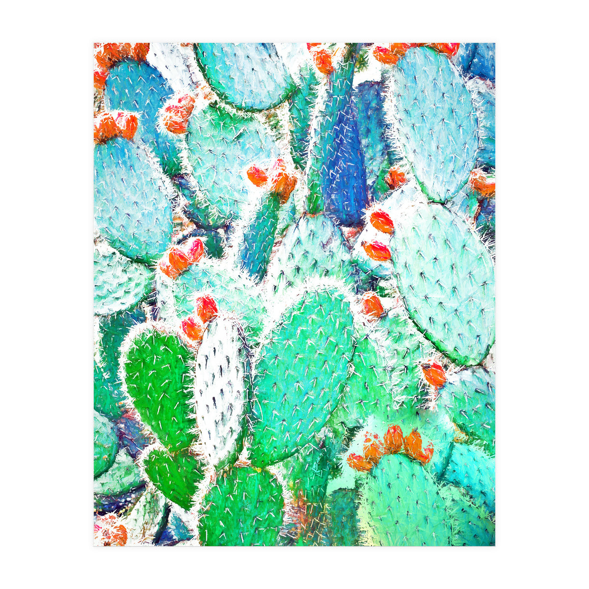 Painted Cactus (Print Only)