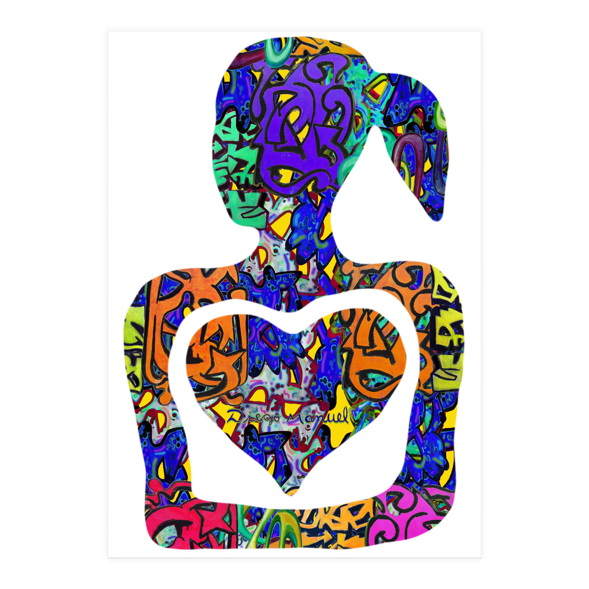 Mujer Digital 3 7  (Print Only)