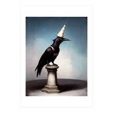 Crow In A Party Hat Gothic Painting (Print Only) thumbnail
