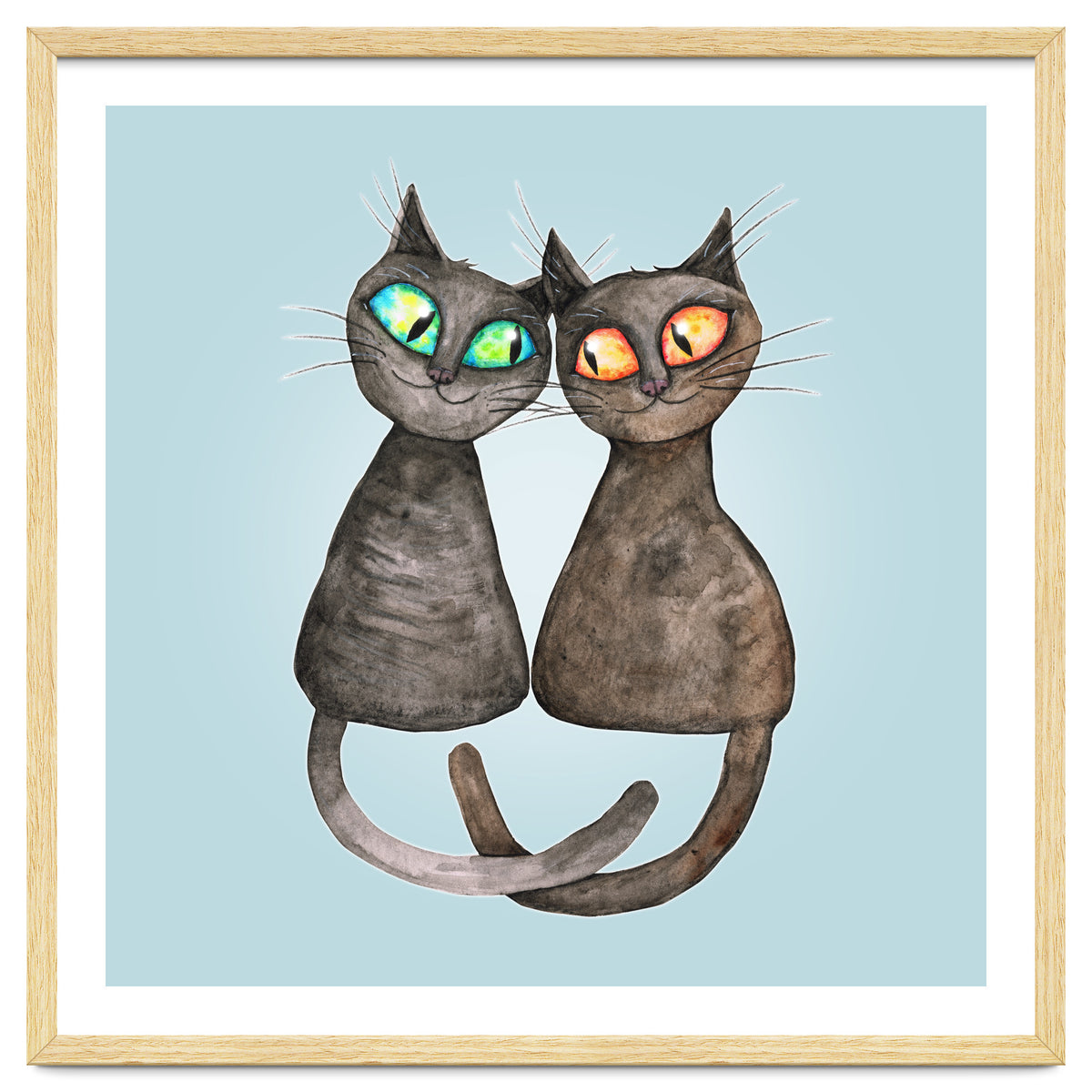 Two cute loving cats