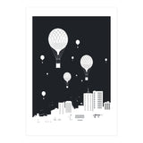 Balloons And The City (dark version) (Print Only) thumbnail