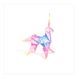 Rainbow Unicorn Origami (Print Only) thumbnail