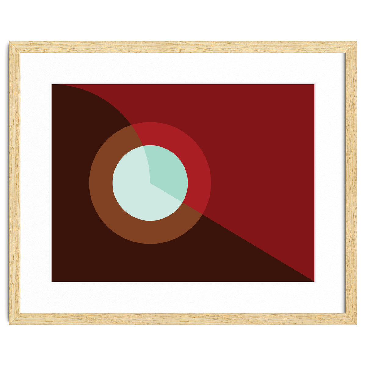 Geometric Shapes No. 2 - deep reds & turquoise