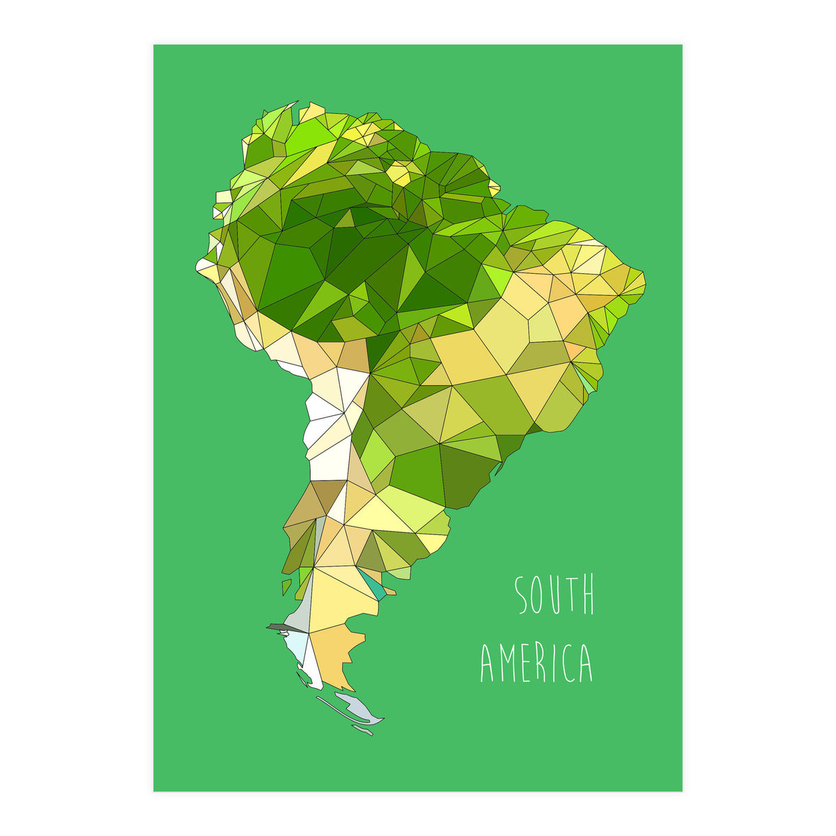 SOUTH AMERICA – Green (Print Only)