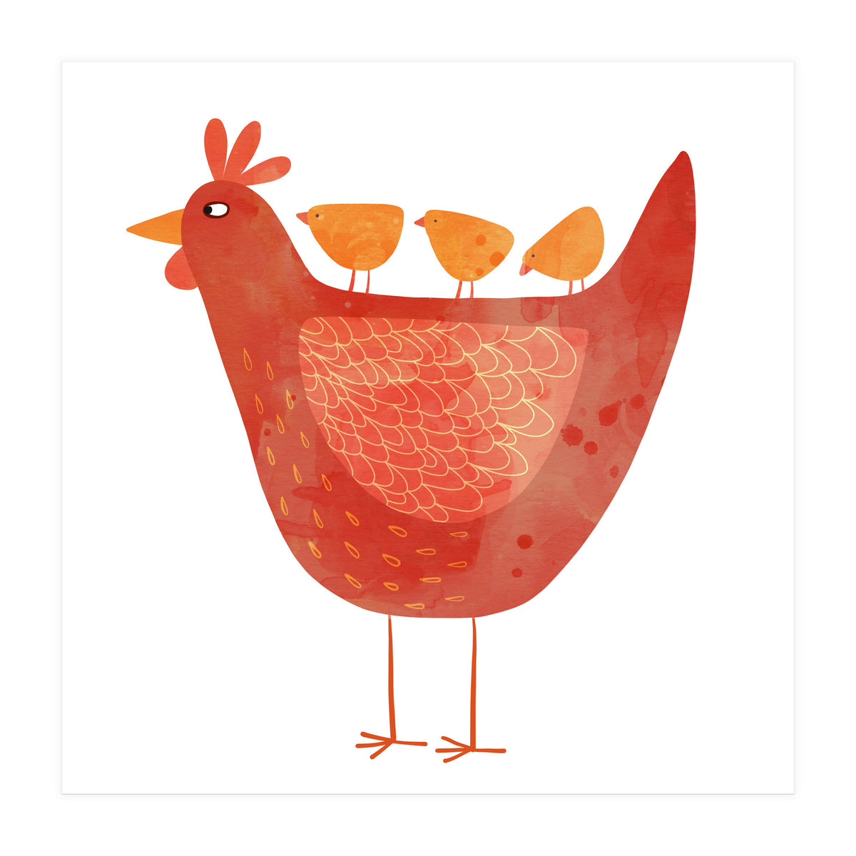 Hen and Chicks (Print Only)