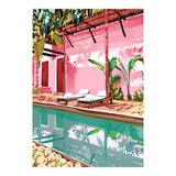 Vacay Villa | Blush Pink Summer Architecture | Tropical Travel Building | Palm Bohemian Resort (Print Only) thumbnail