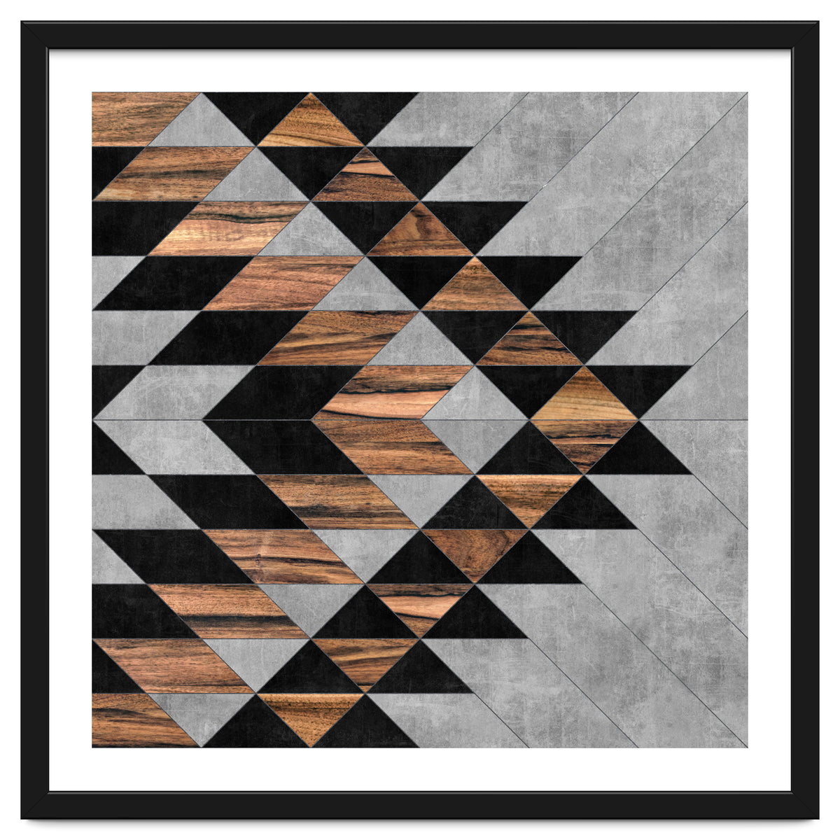 Urban Tribal Pattern No.10 - Concrete and Wood