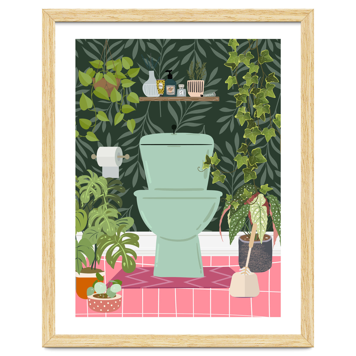 Botanical Loo in Tropical Bathroom