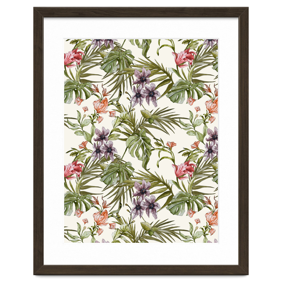 Watercolor tropical foliage