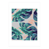 Be Tropical, Botanical Jungle Monstera Illustration, Modern Bohemian Botanical Blush Painting (Print Only) thumbnail