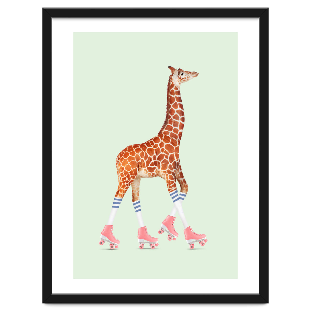 Rollerskating Giraffe