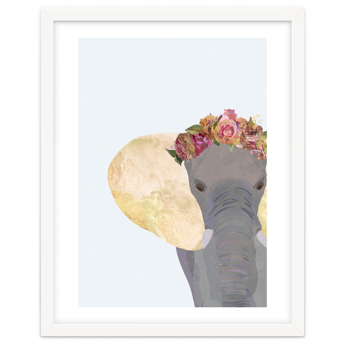 Angelic Boho Elephant Portrait