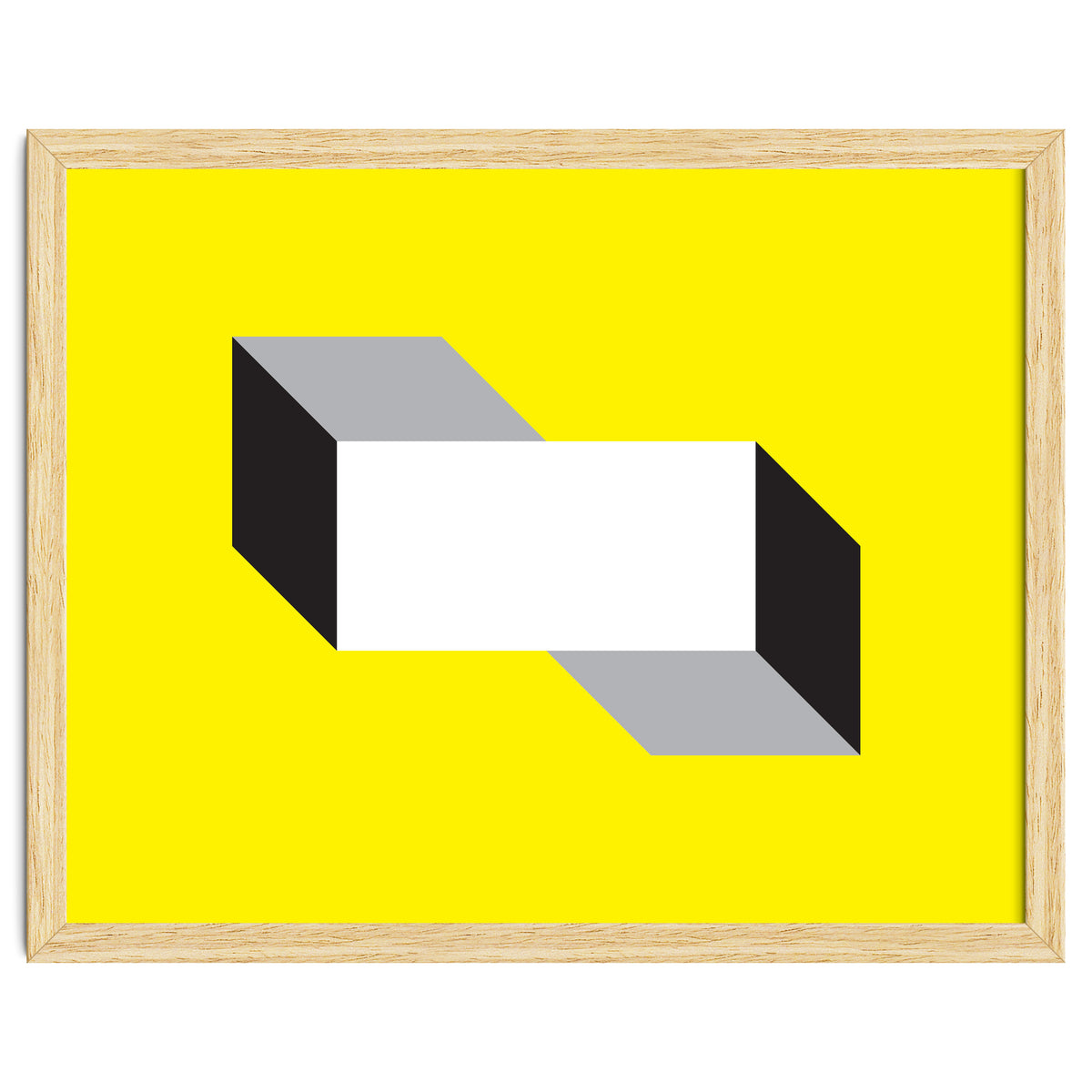 Geometric Shapes No. 50 - yellow, black & grey