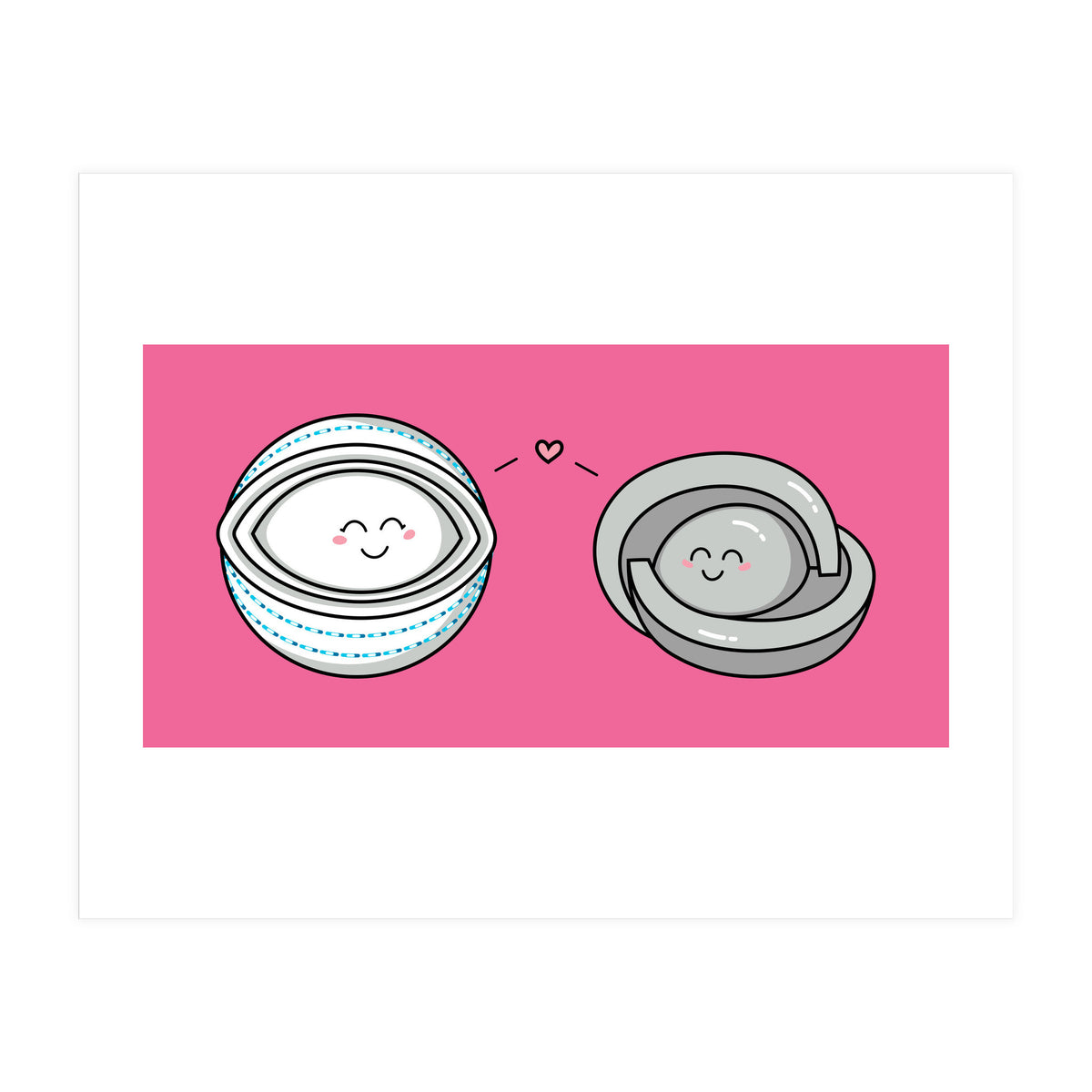 Kawaii Cute Timeless Mothership and Lifeboat Time Machines (Print Only)