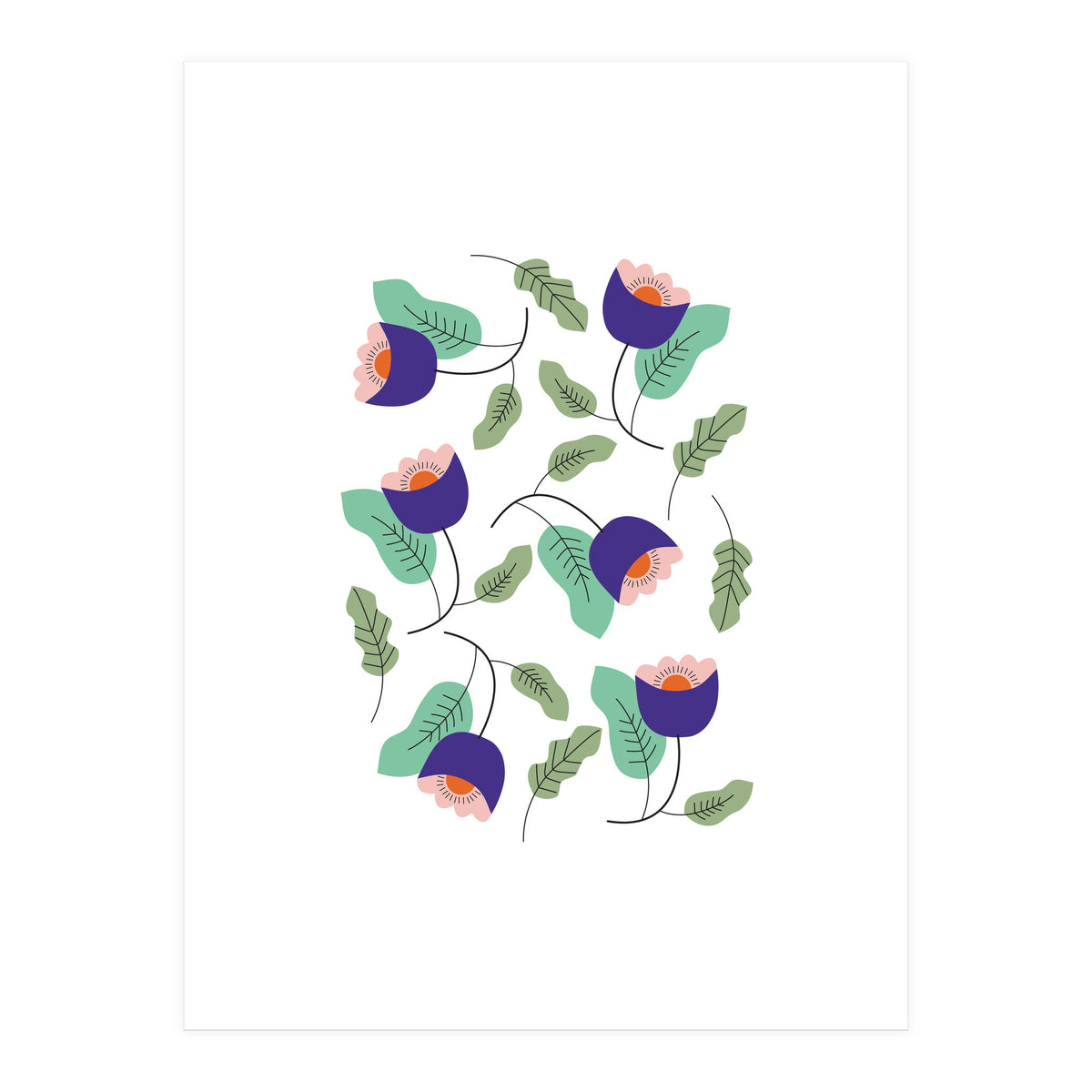 Shine And Rise Flowers Rgb (Print Only)