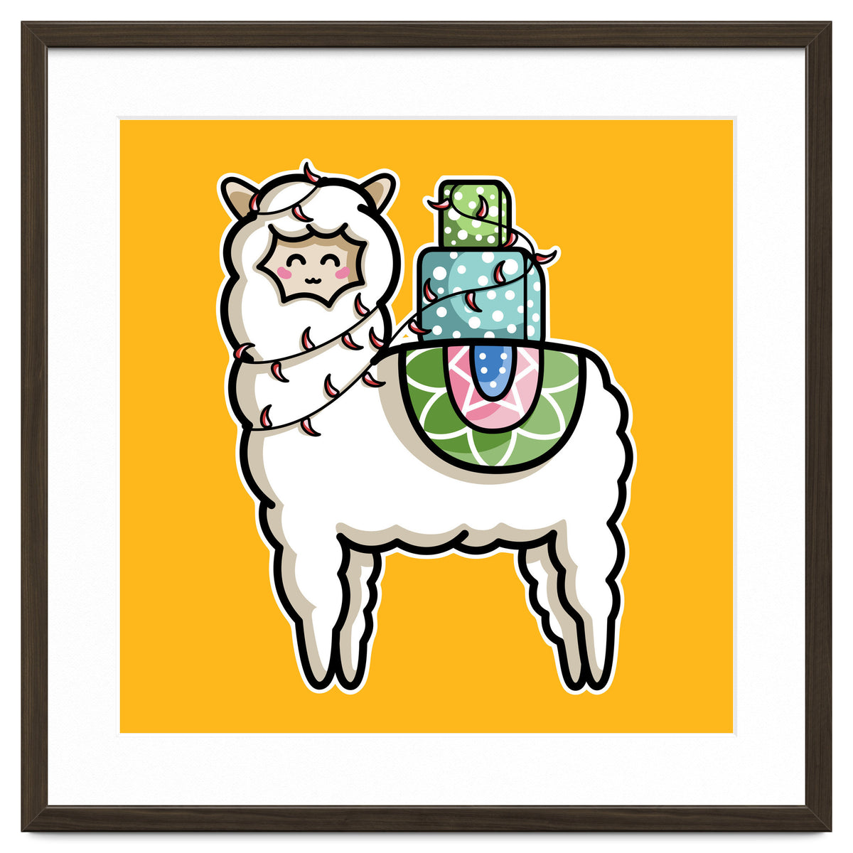 Kawaii Cute Gift Carrying Llama