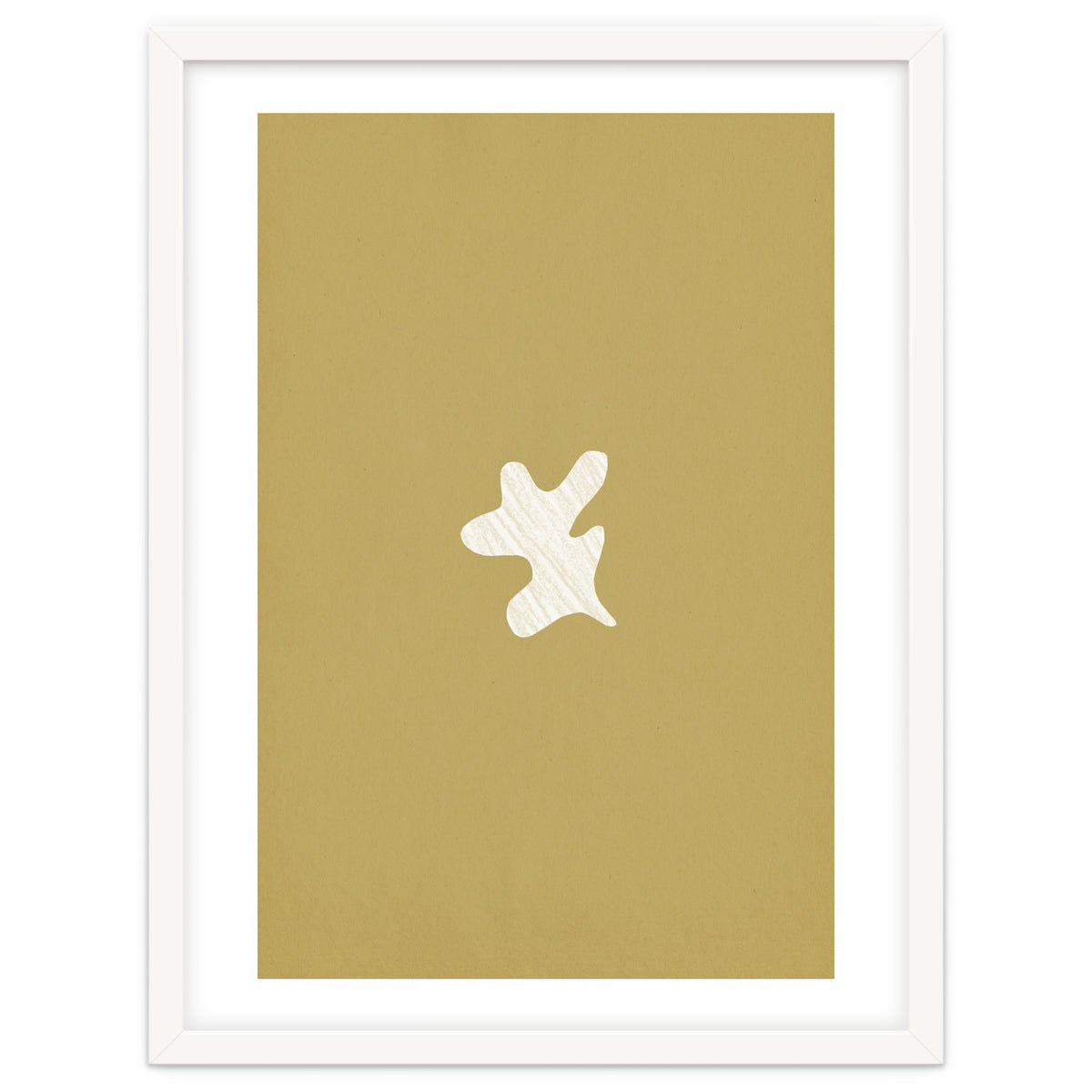 Olive green Matisse inspired shape