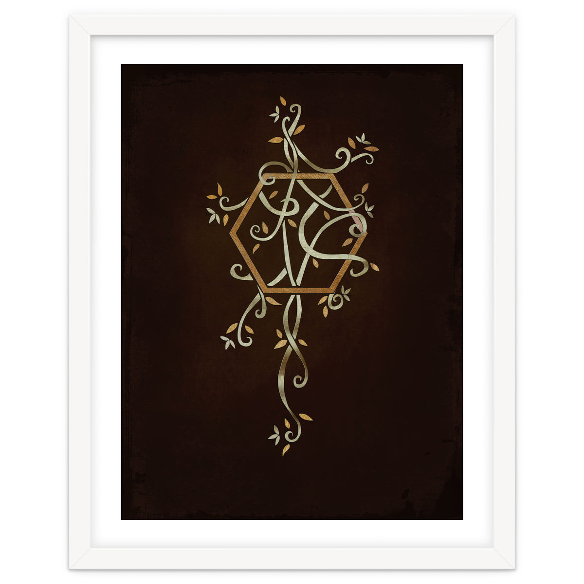 Flowering golden hexagon