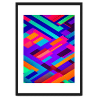Eclectic Alignment, Abstract Maximalist Geometric Painting, Contemporary Modern Shapes, Pop Of Color