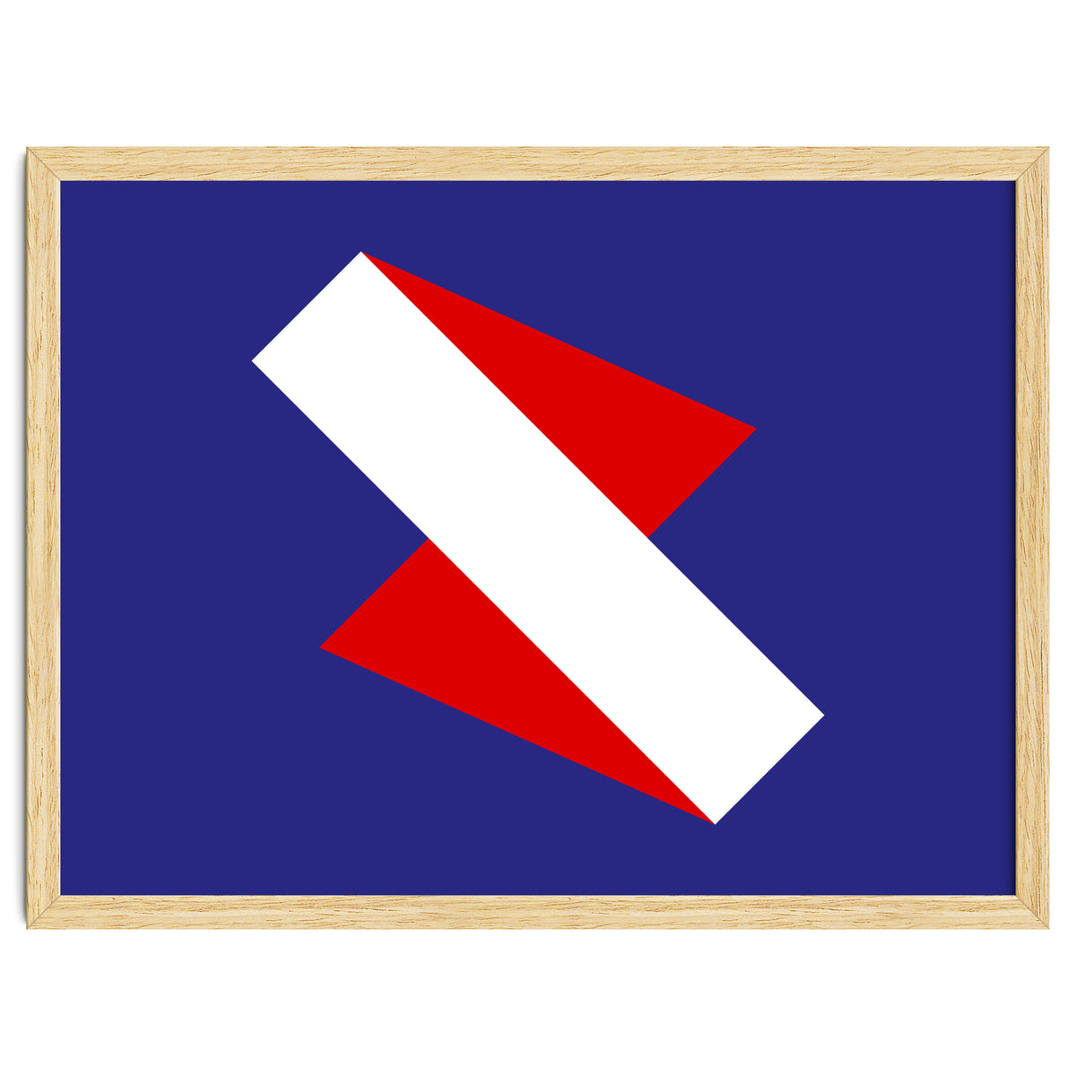 Geometric Shapes No. 68 - red & royal blue