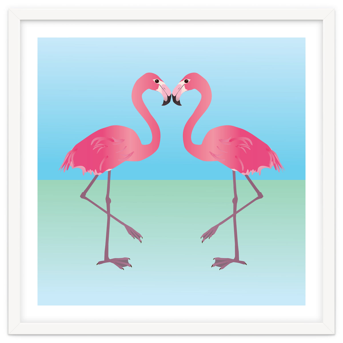 Two Pink flamingo's