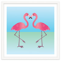 Two Pink flamingo's