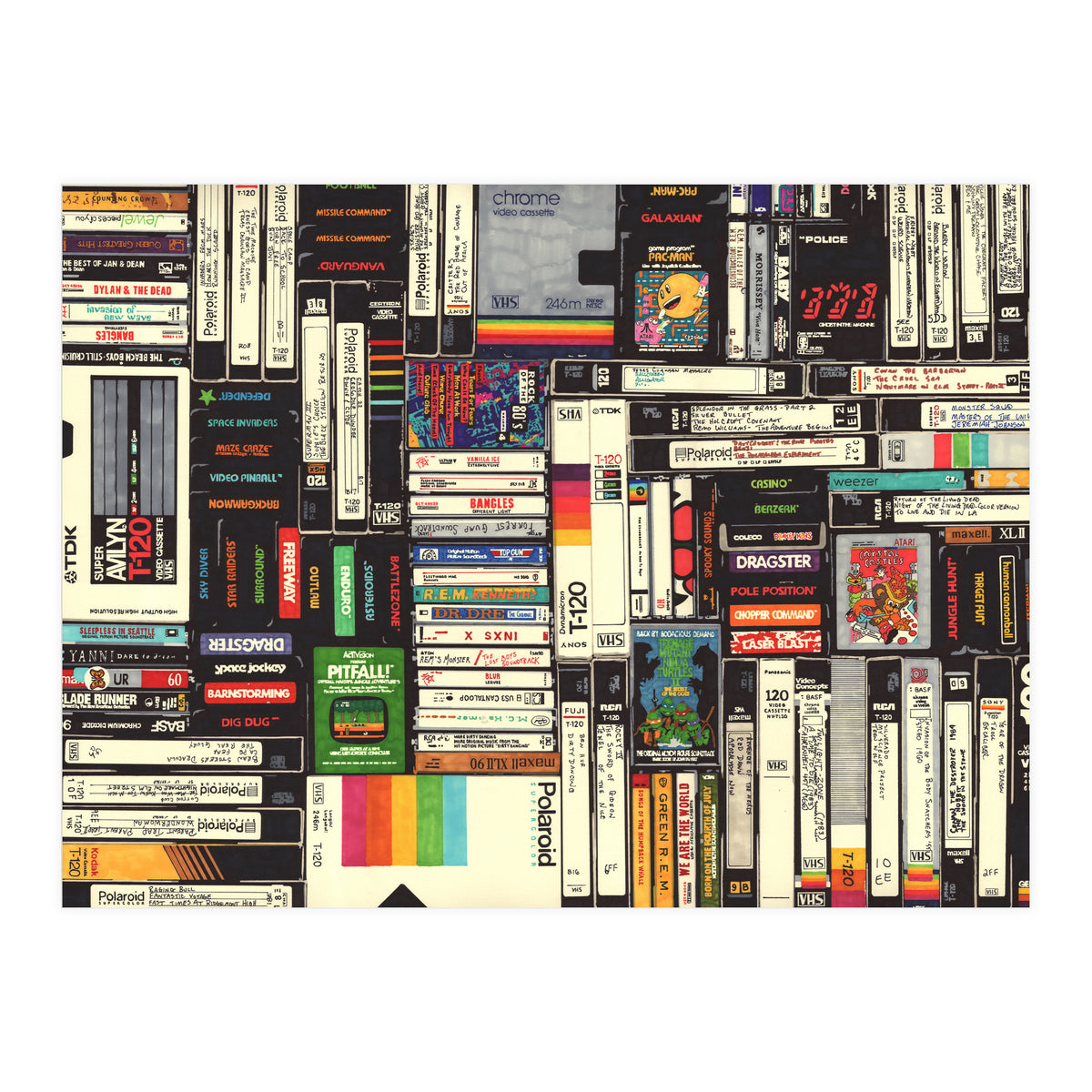 Cassettes, VHS & Atari (Print Only)