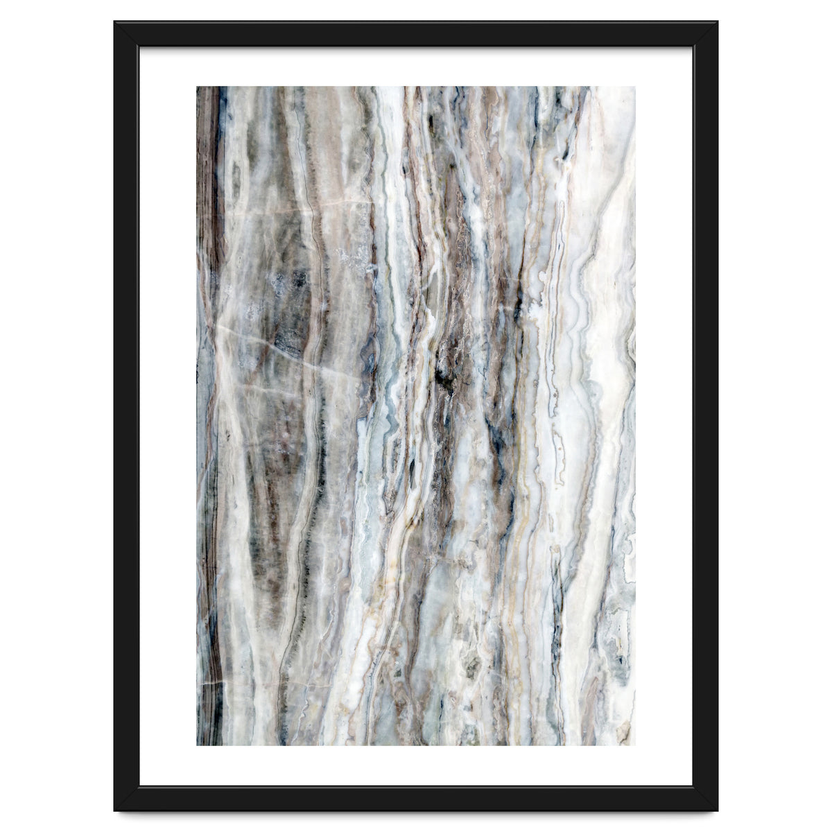 Marble Landscape I Blue and White