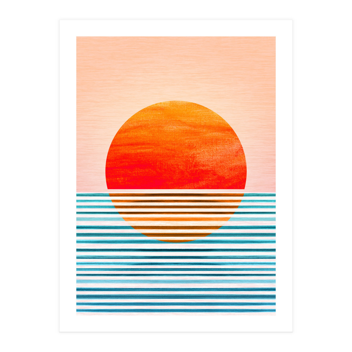 Geometric Minimalist Sunset (Print Only)
