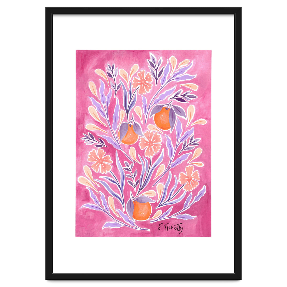 Wild Orange Floral | Pink & Purple