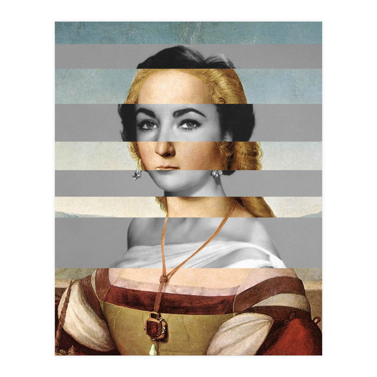 Rafael Portrait of Young Woman with Unicorn & Liz Taylor (Print Only)