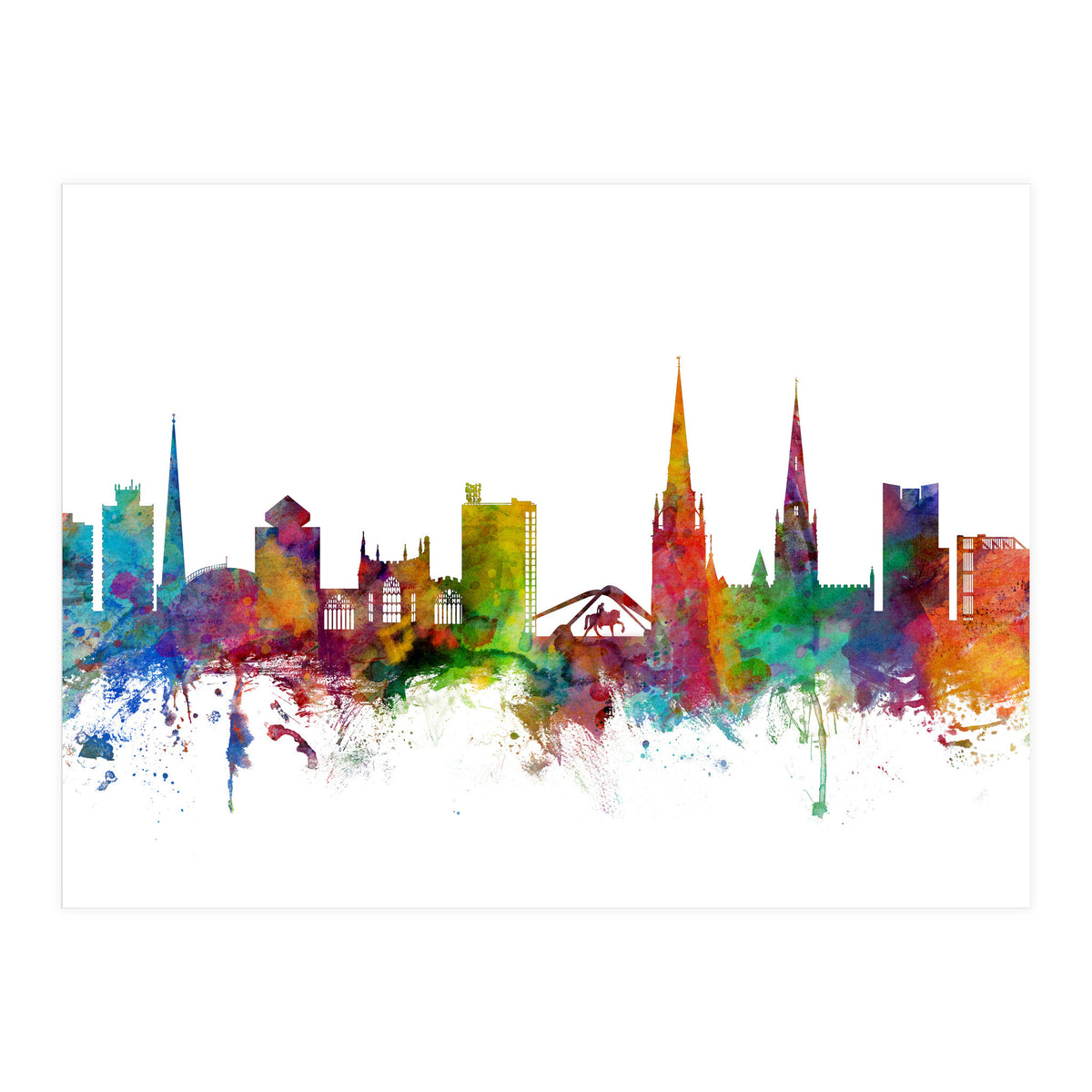Coventry England Skyline (Print Only)