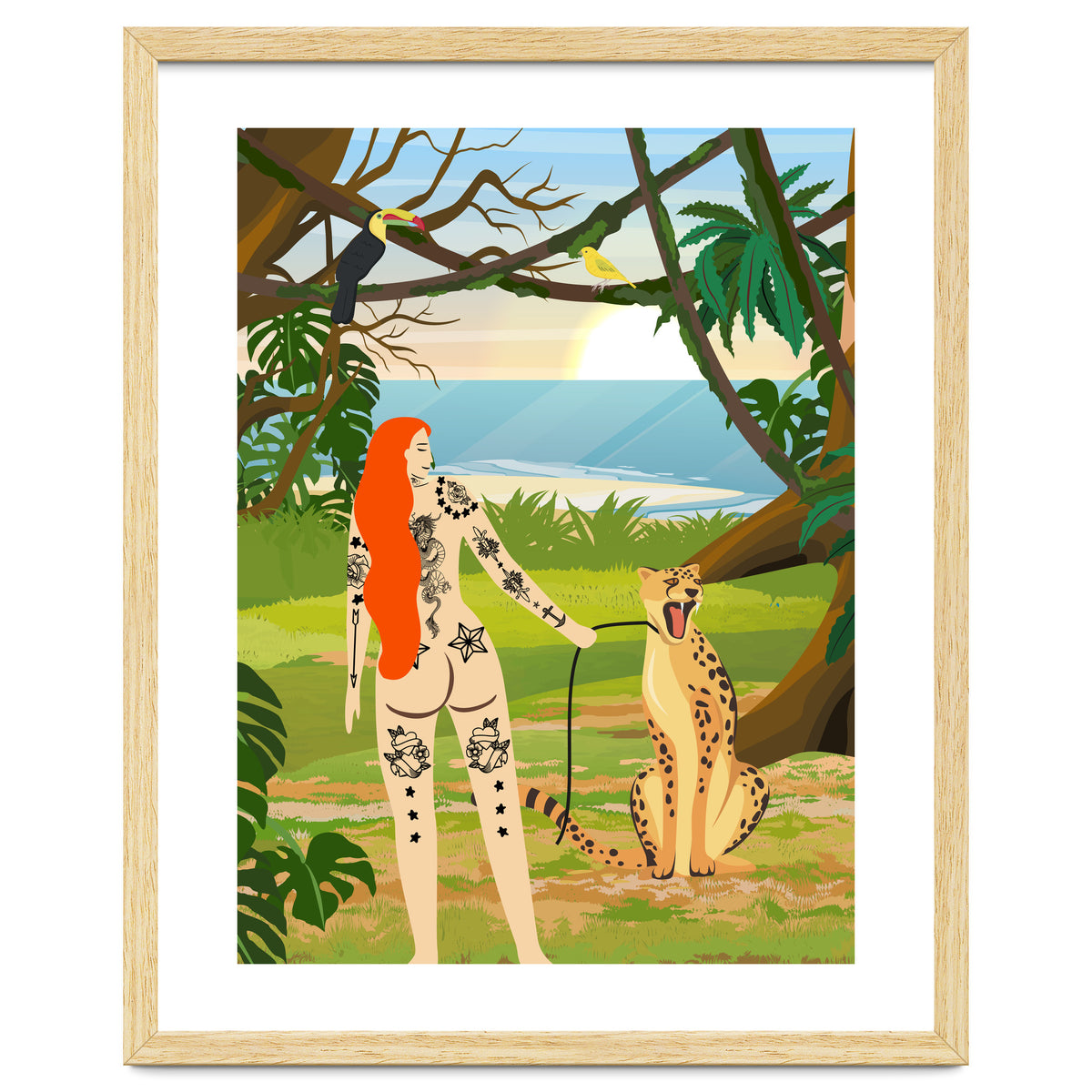 Tattooed Girl with Cheetah