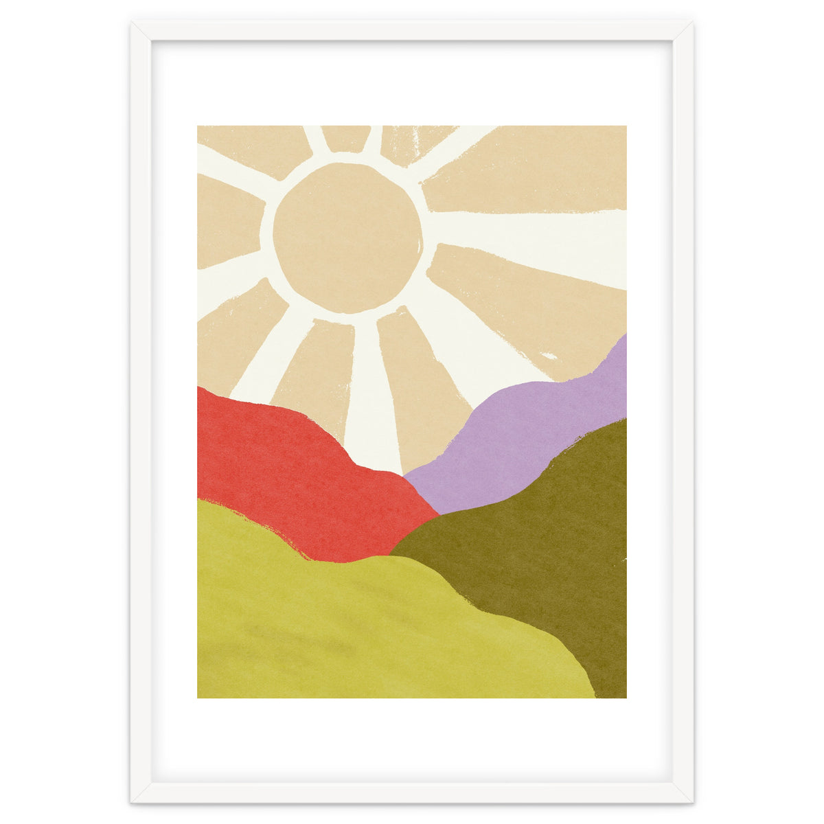 Sunshine & Hills \\ Retro Landscape
