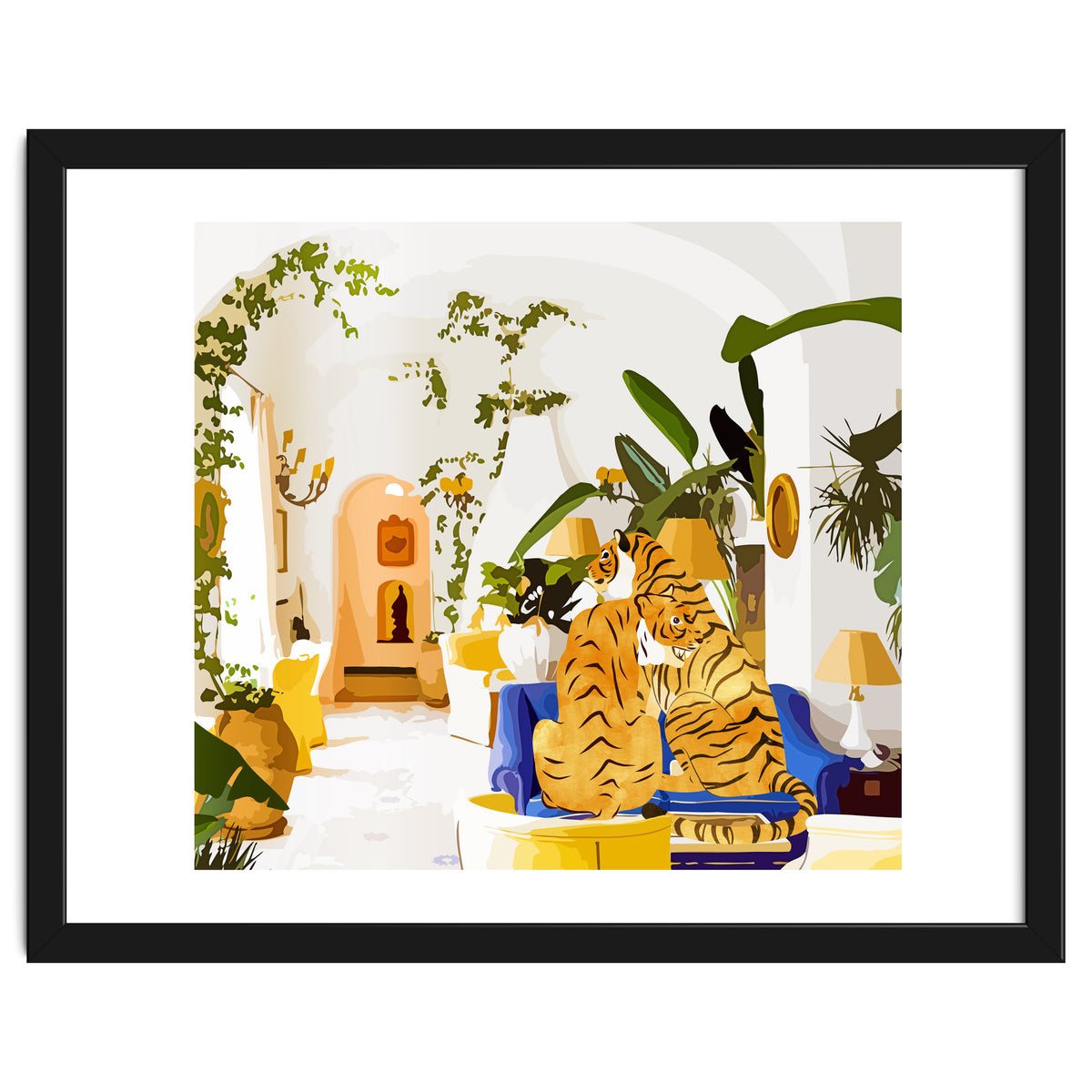 Tiger Reserve Villa | Bohemian Tropical Jungle Décor | Pastel Honeymoon Couple Love Wildlife