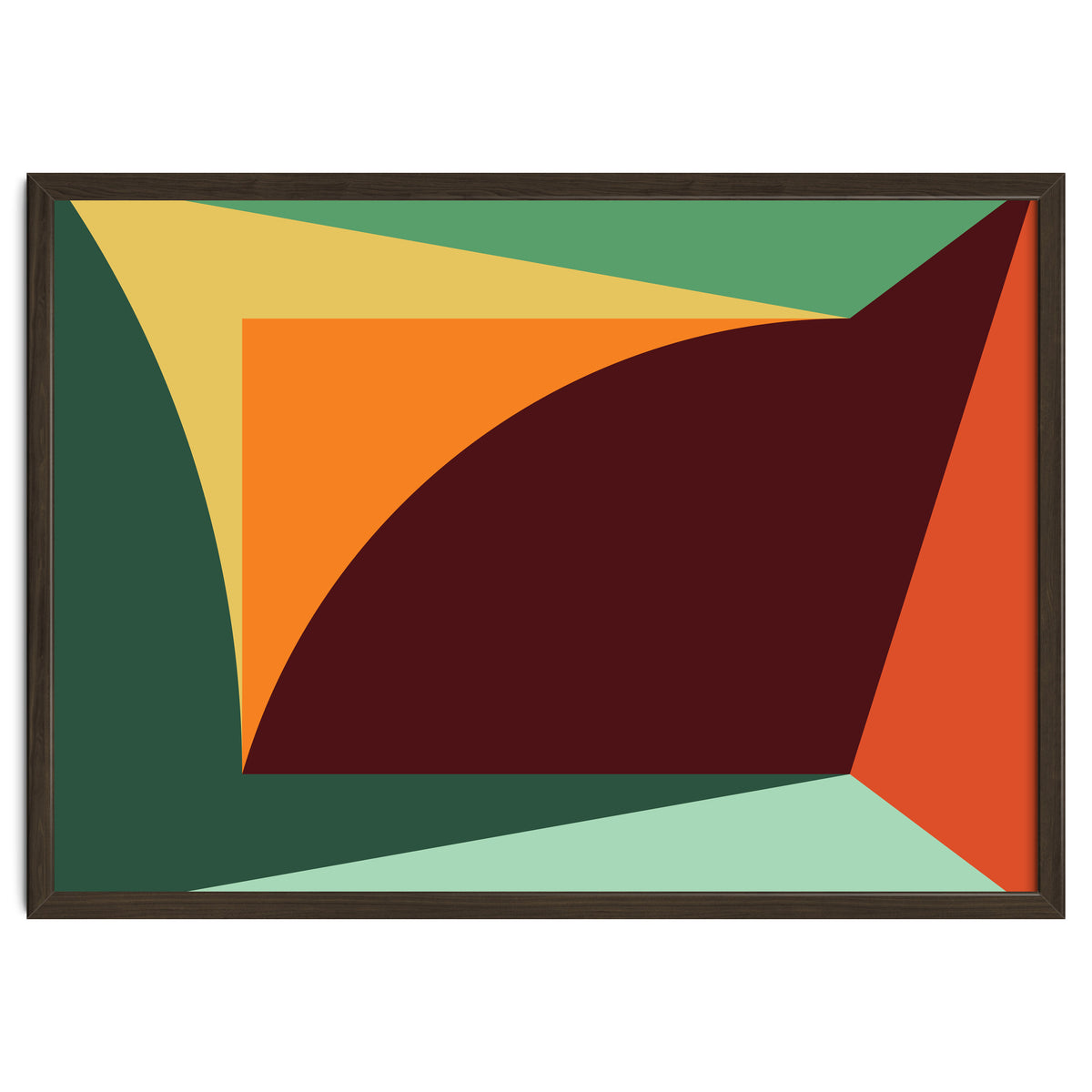 Geometric Shapes No. 18 - orange, green & purple