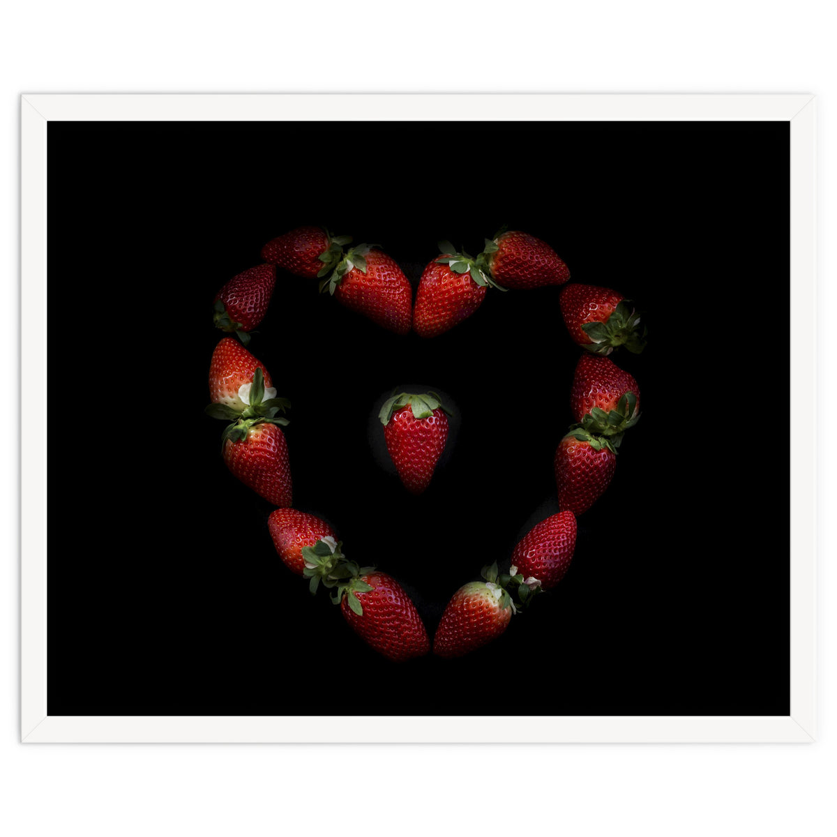 Heart of strawberries