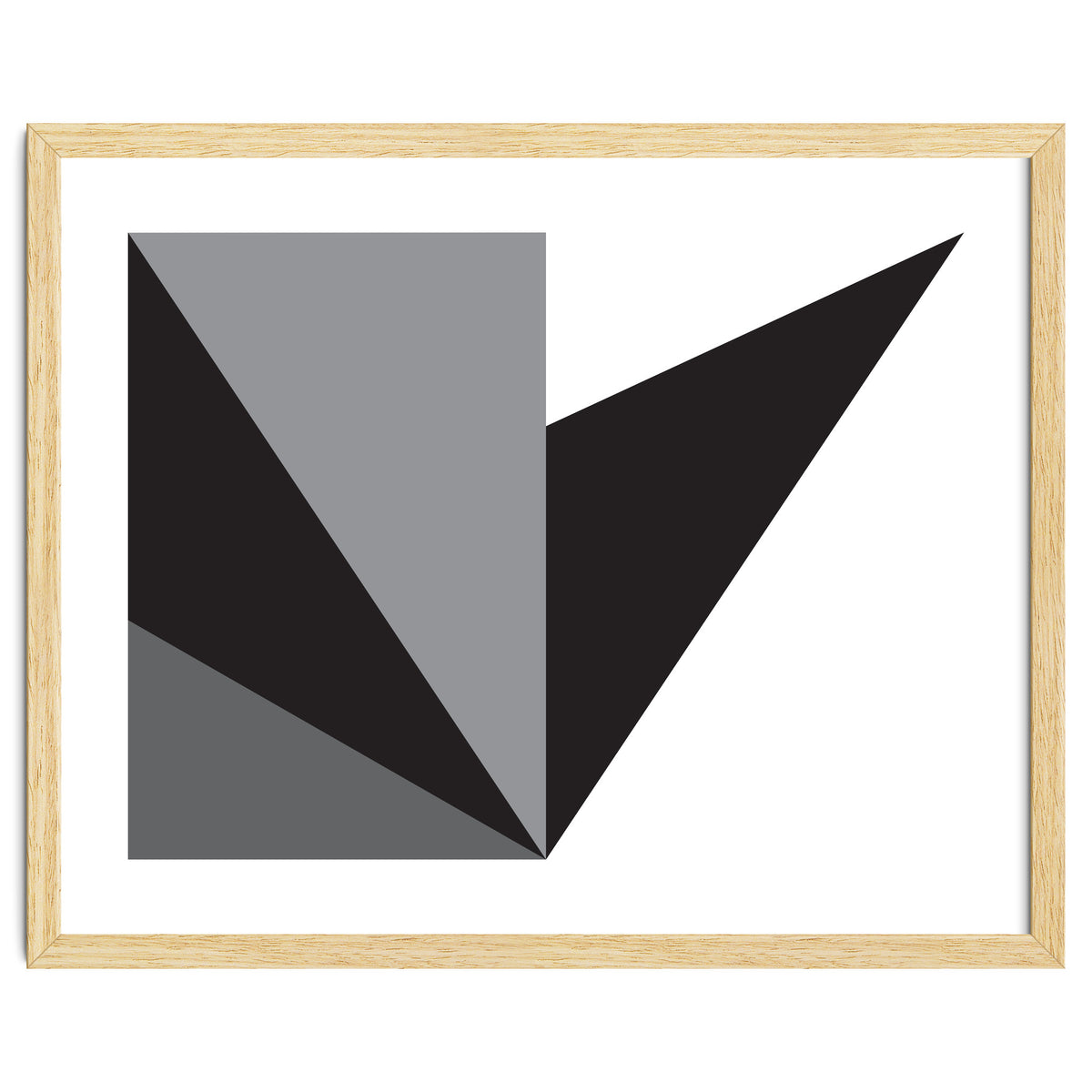 Geometric Shapes No. 76 - black, white & grey