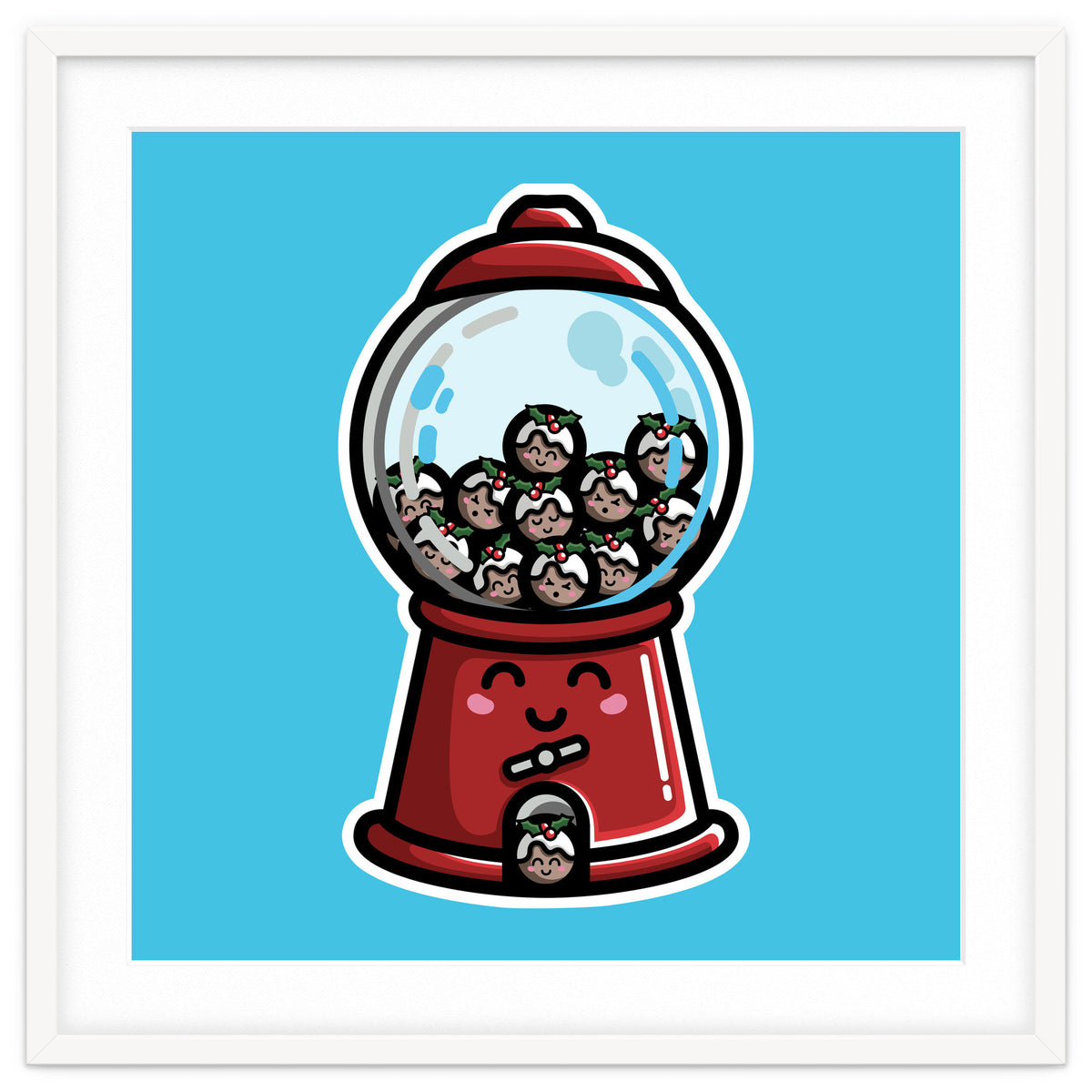 Kawaii Cute Christmas Pudding Gumball Machine