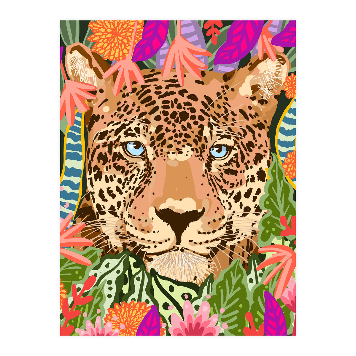 Peek A Boo Leopard (Print Only)