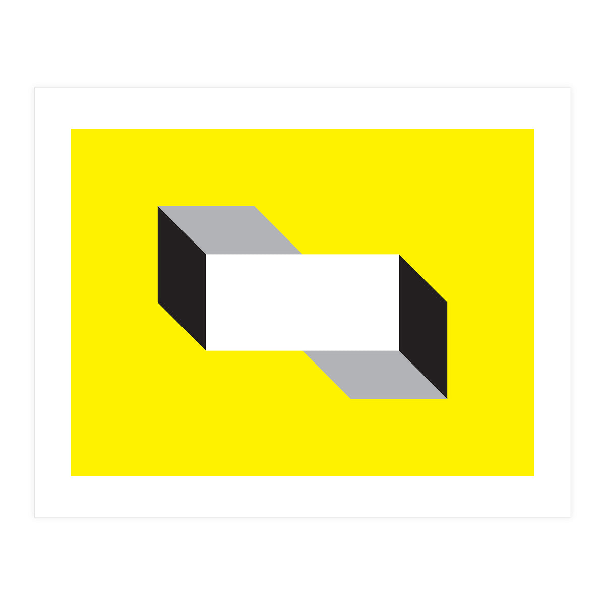 Geometric Shapes No. 50 - yellow, black & grey (Print Only)