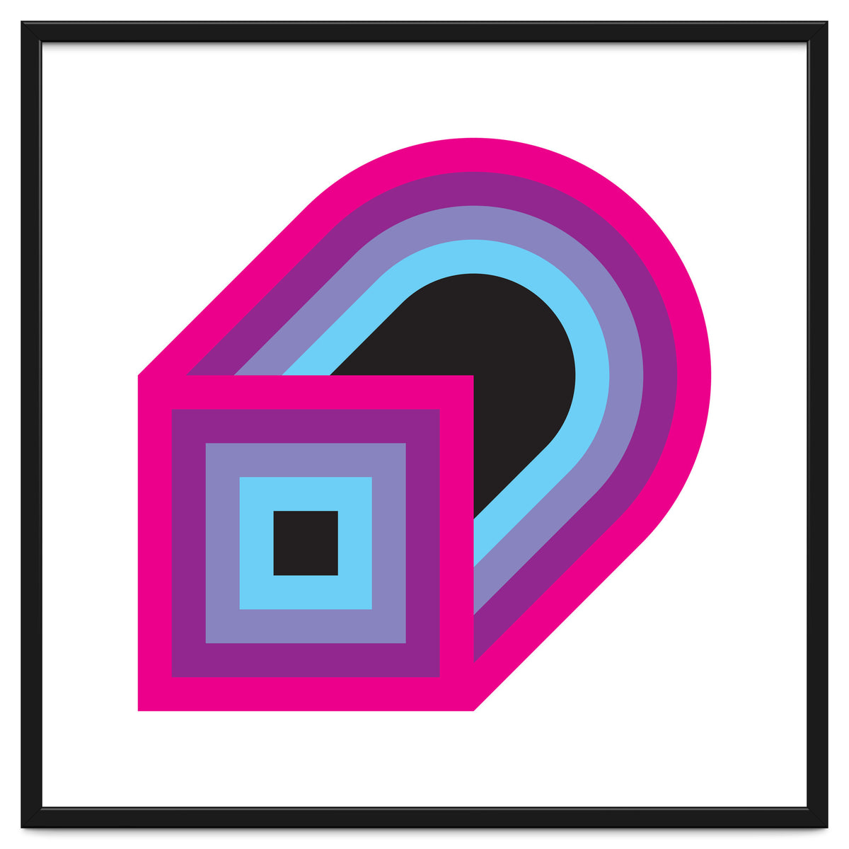 Geometric Shapes No. 41 - purple, blue & lilac