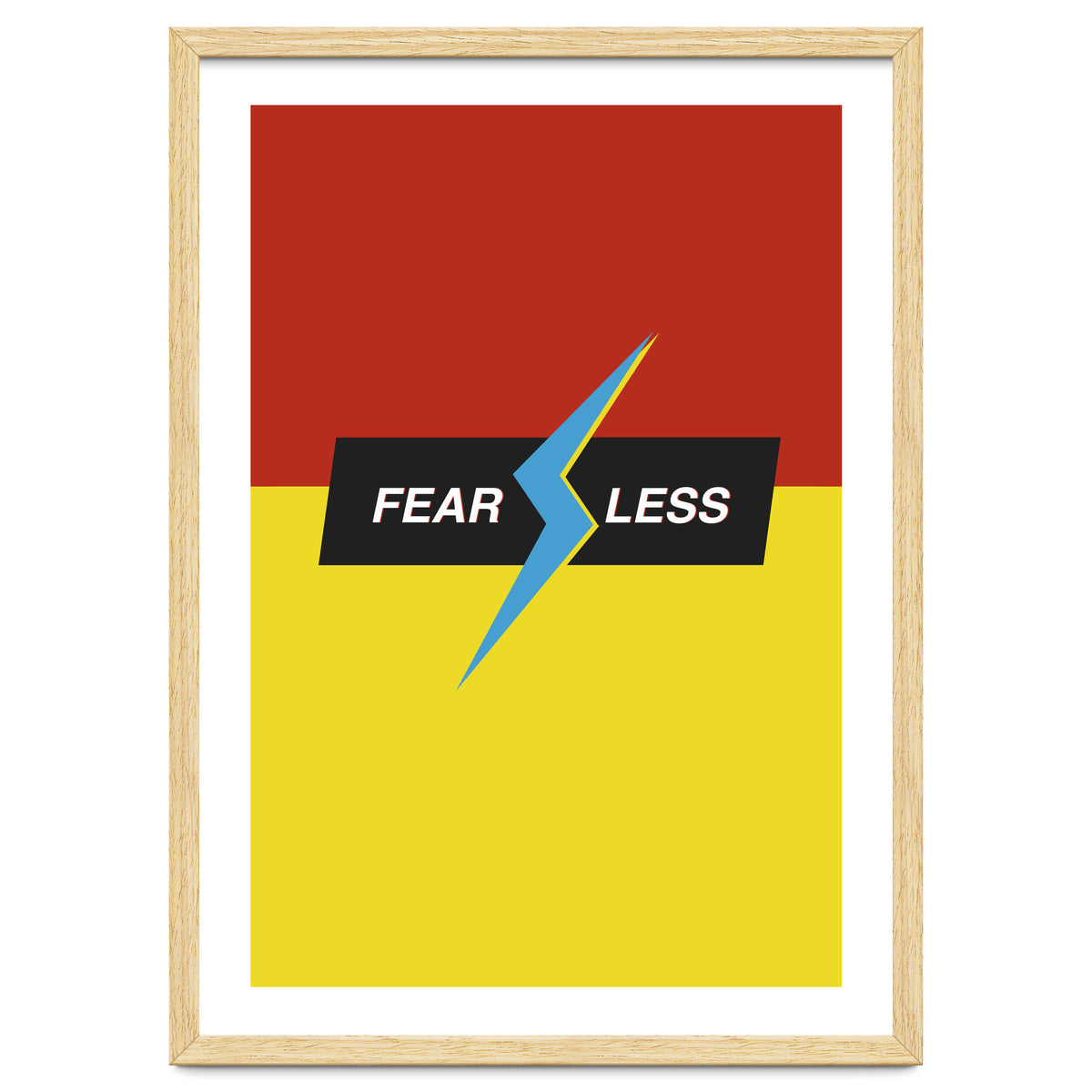 Modern Geometric Minimalist Typography Fear Less