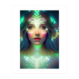 Glowing Green Stars - Goddess of Light Digital Fantasy Artwork (Print Only) thumbnail