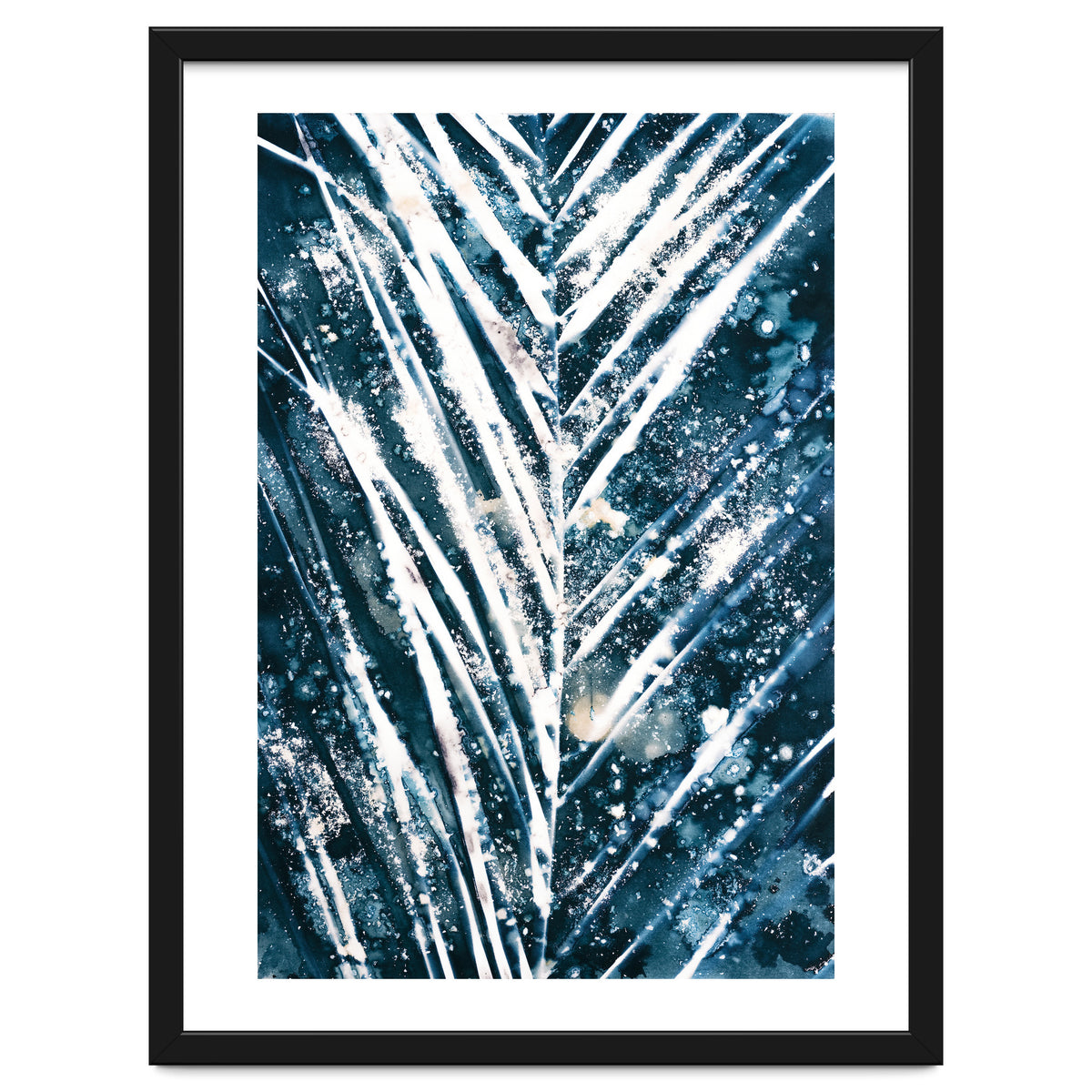 Indigo Blue Botanical Leaves No. 9